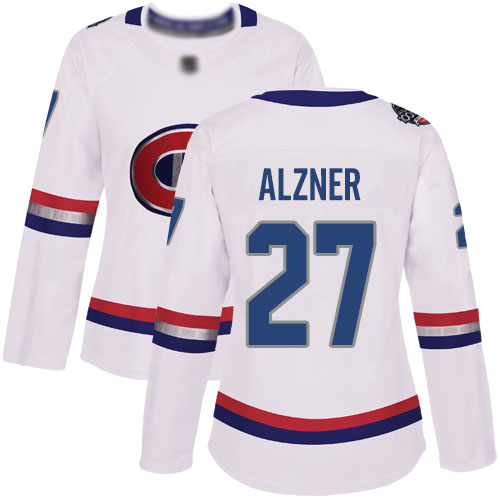 Adidas Women's Karl Alzner Authentic White Jersey: NHL #27 Montreal Canadiens 2017 100 Classic