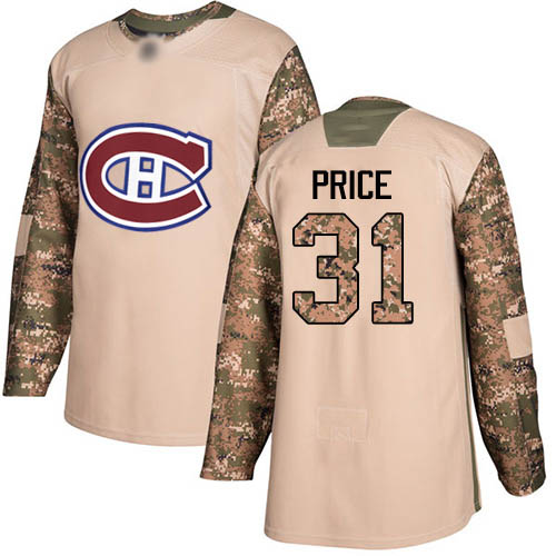 Youth Carey Price Authentic Camo Jersey: Hockey #31 Montreal Canadiens Veterans Day Practice