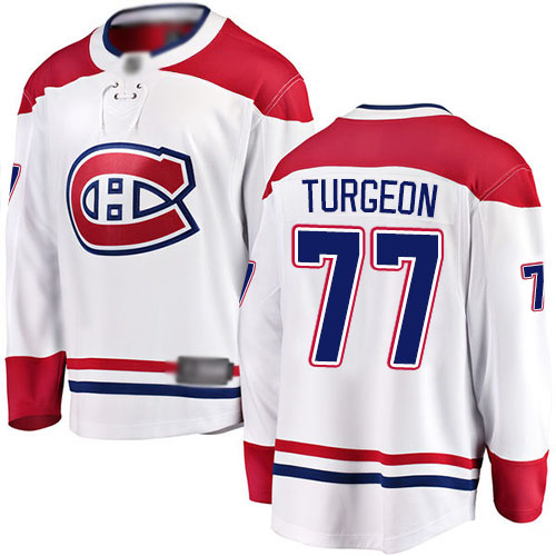 Fanatics Branded Youth Pierre Turgeon Breakaway White Away Jersey: Hockey #77 Montreal Canadiens