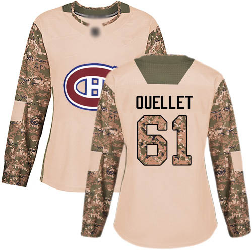 Adidas Women's Xavier Ouellet Authentic Camo Jersey: NHL #61 Montreal Canadiens Veterans Day Practice