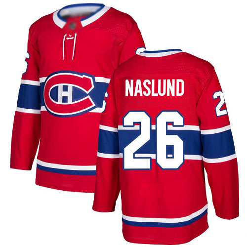 Adidas Men's Mats Naslund Authentic Red Home Jersey: NHL #26 Montreal Canadiens
