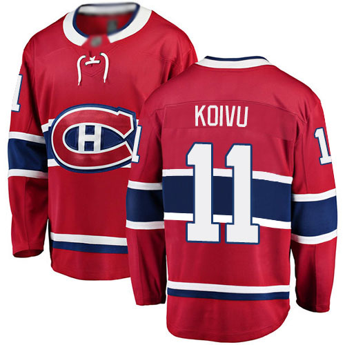 Fanatics Branded Men's Saku Koivu Breakaway Red Home Jersey: Hockey #11 Montreal Canadiens