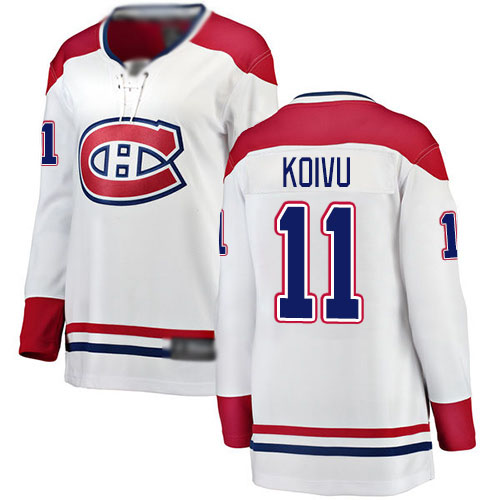 Fanatics Branded Women's Saku Koivu Breakaway White Away Jersey: Hockey #11 Montreal Canadiens