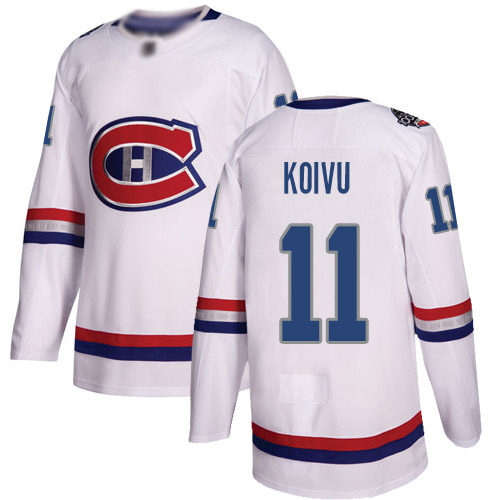 Youth Saku Koivu Authentic White Jersey: Hockey #11 Montreal Canadiens 2017 100 Classic